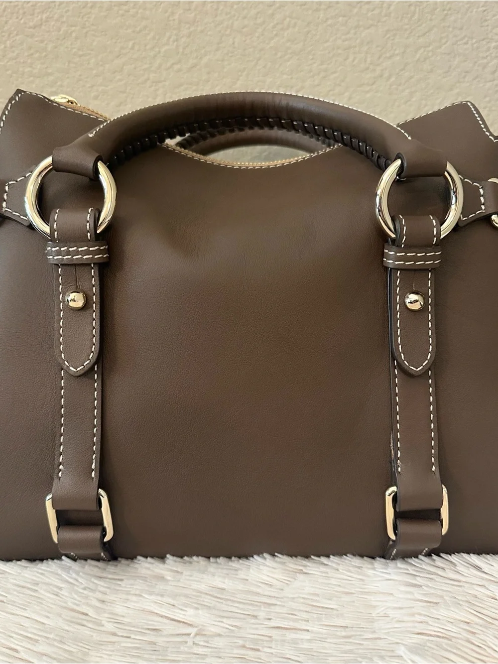 D&B Penrose Satchel in Coffee
